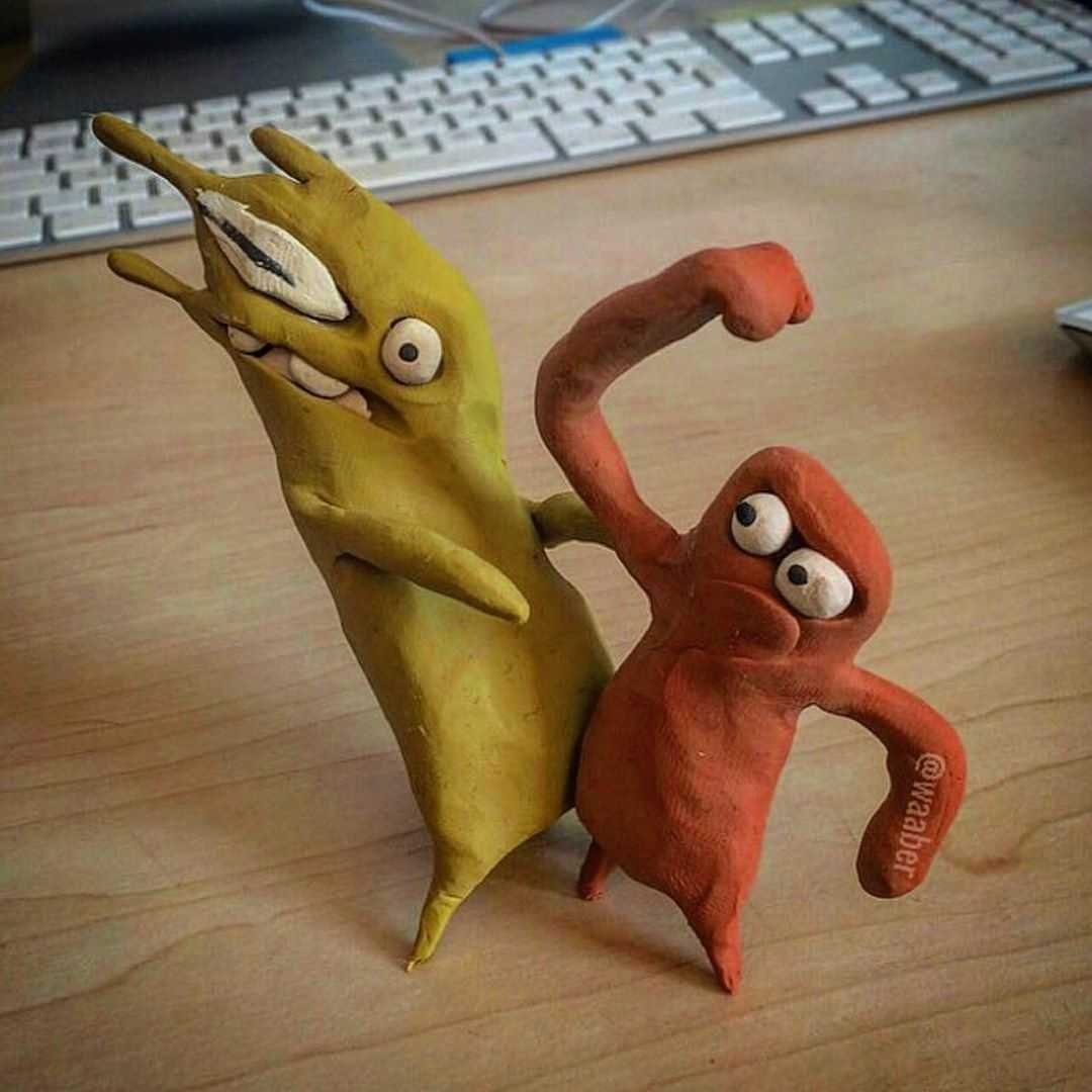 Смешные поделки из пластилина