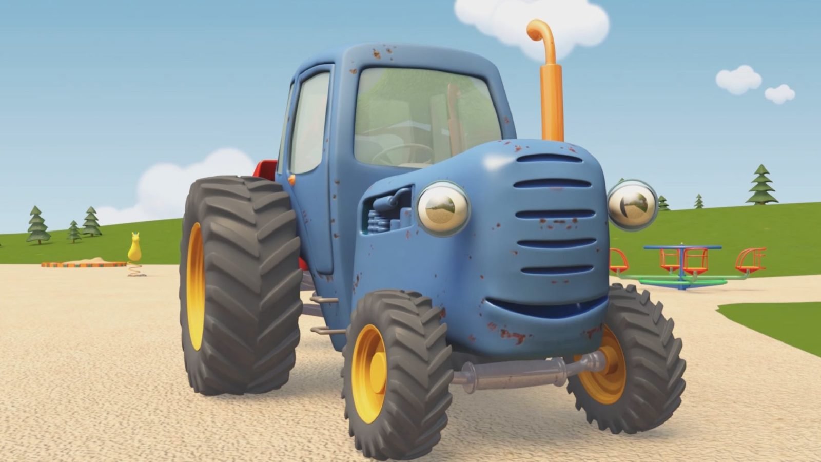 Трактор маленькие видео. Трактор Гоша трактор Гоша. Синий трактор трактор Гоша.