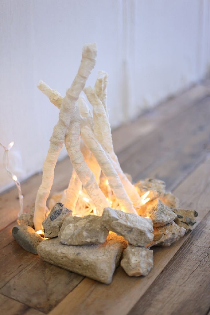 Имитация огня для камина без нагрева