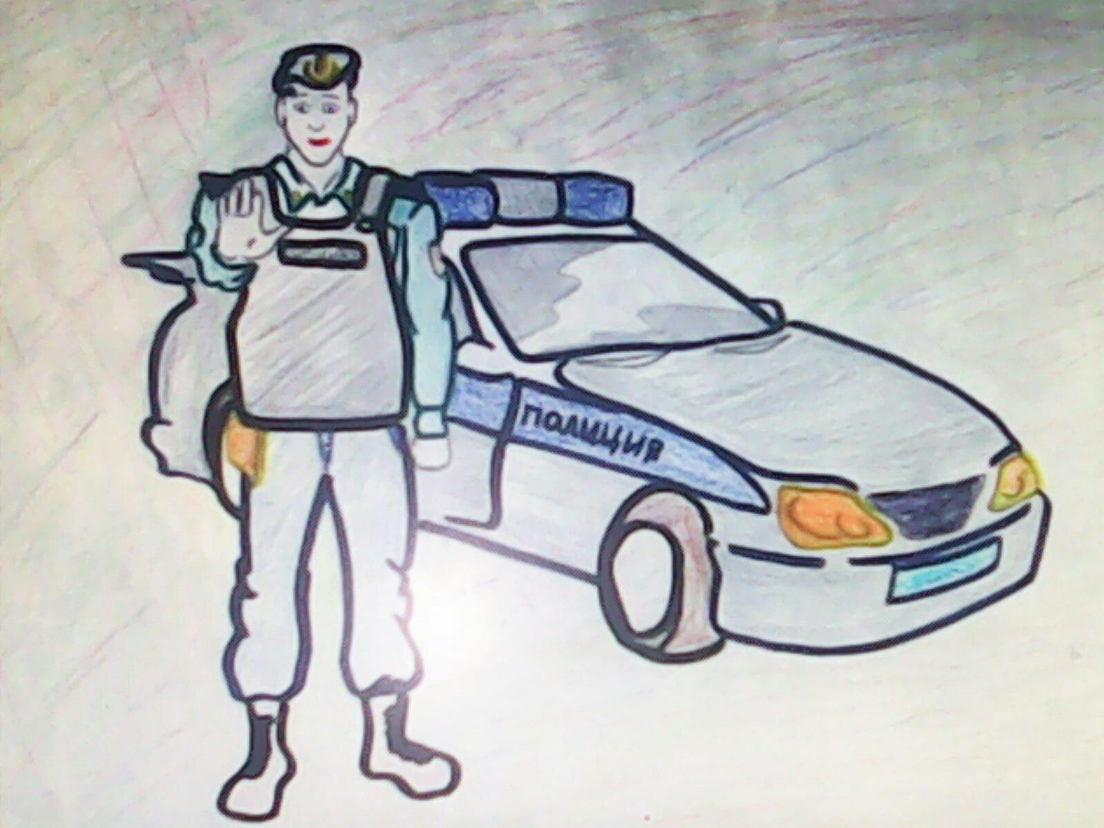Рисунок полицейского