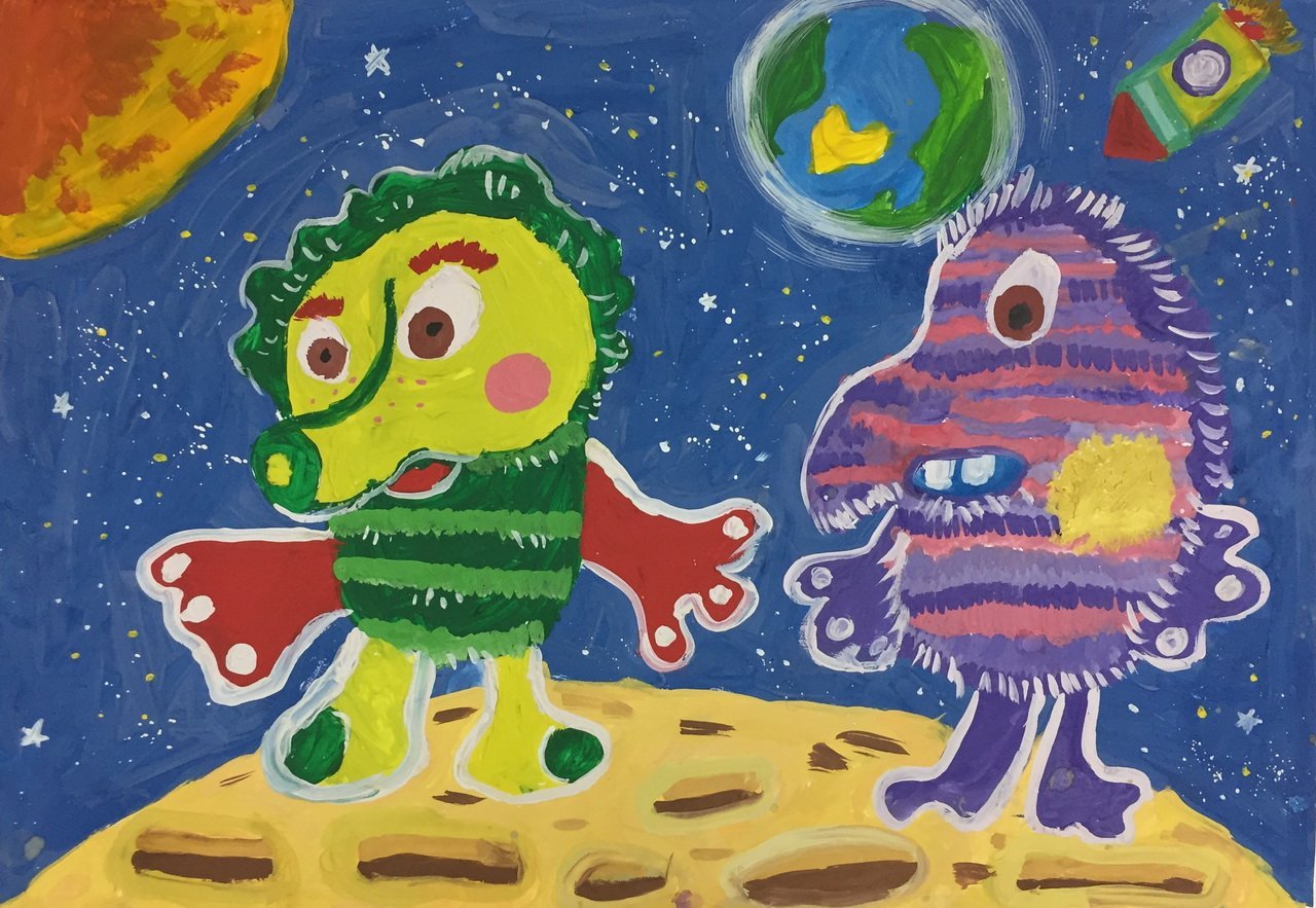 Рисунок инопланетянина в космосе. Детские рисунки на тему космос. Рисунки на тему космос для детей. Космические пришельцы рисование. Рисование пришельцы из космоса подготовительная группа.