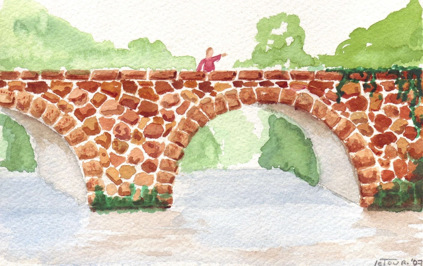 Мечтал провести подземный ход через пруд. Каменный мост. Мост рисунок. Каменный мост рисунок. Каменный мост мультяшный.