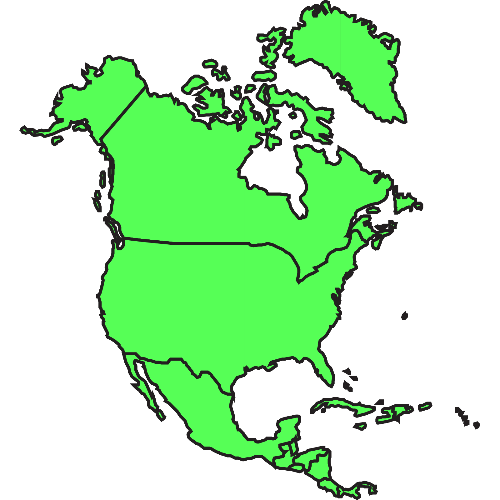 Северная америка рисунок материка. Северная Америка материк. Североамериканский Континент на карте. Континент Северная Америка.