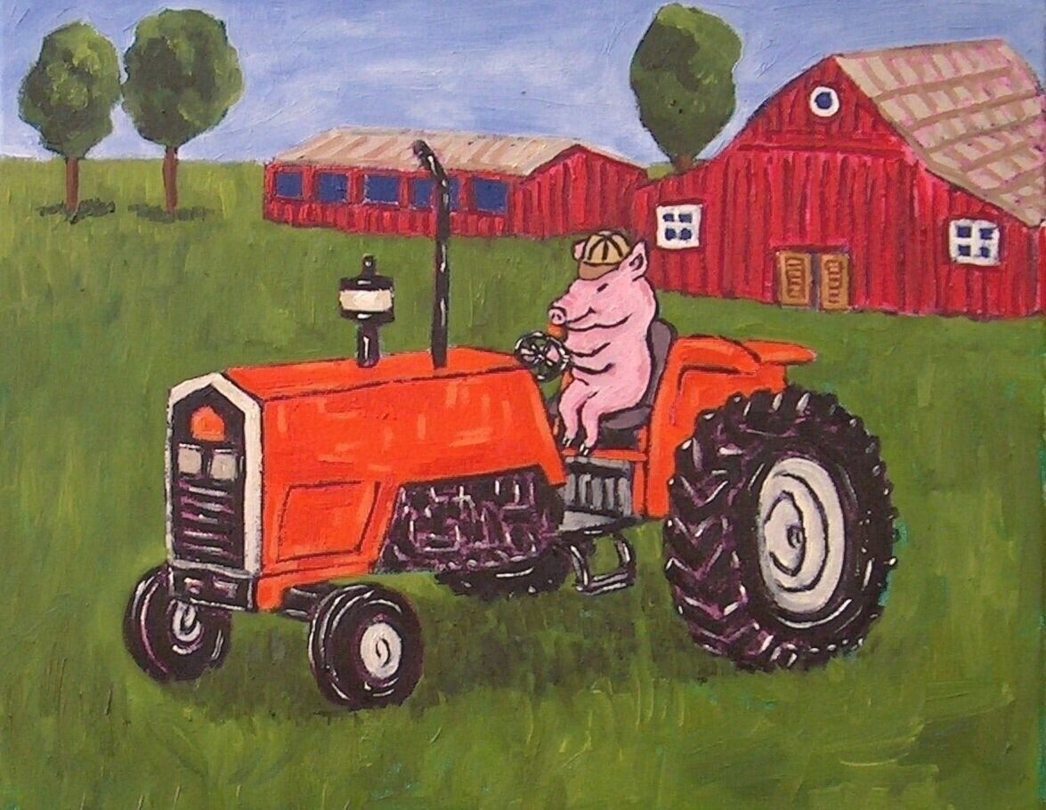 Полям красный трактор. Красный трактор. Трактор рисунок. Трактор картина. Нарисовать трактор.