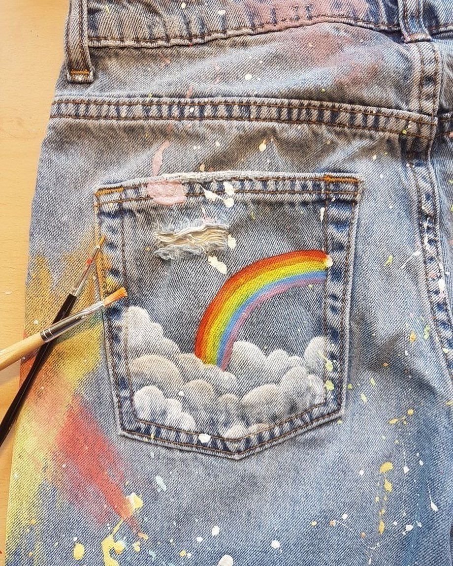 Разрисованные джинсы