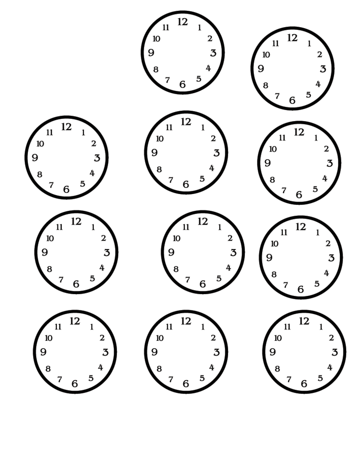 Нарисуй стрелки на часах. Часы для распечатки для детей. Часы задания для дошкольников. Циферблат шаблон. Часы шаблон для детей.