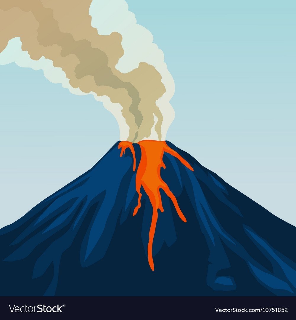 Вулкан Ключевская сопка рисунок. Вулкан рисунок красками. Рисунок вулкана 5 класс