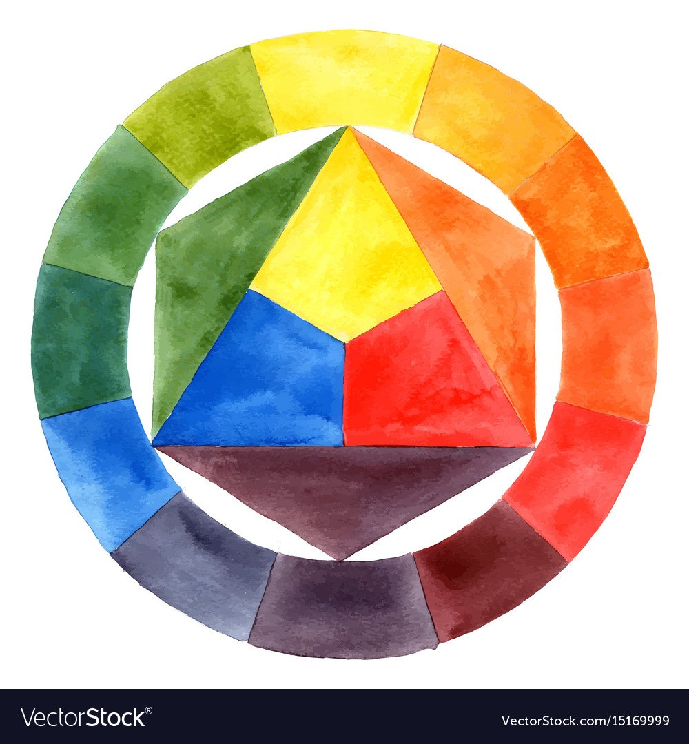 Цветовой круг иттена раскраска