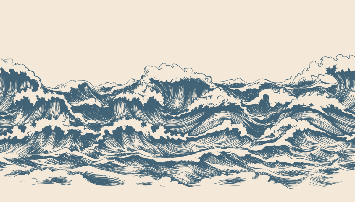 Рисунок океан море синее