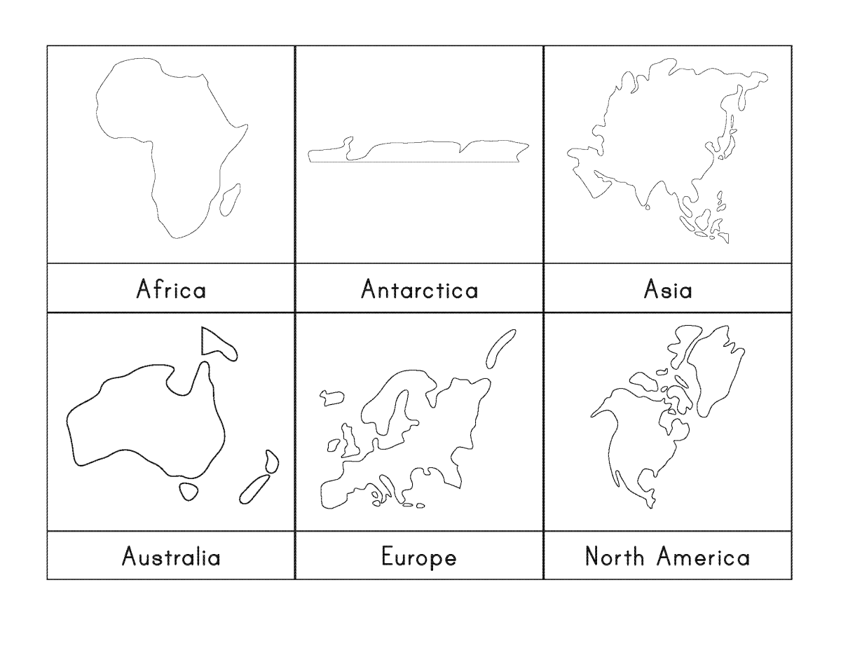 Карта материков распечатать. Материки контур. Контуры материков. Контуры континентов для детей. Материки для дошкольников.