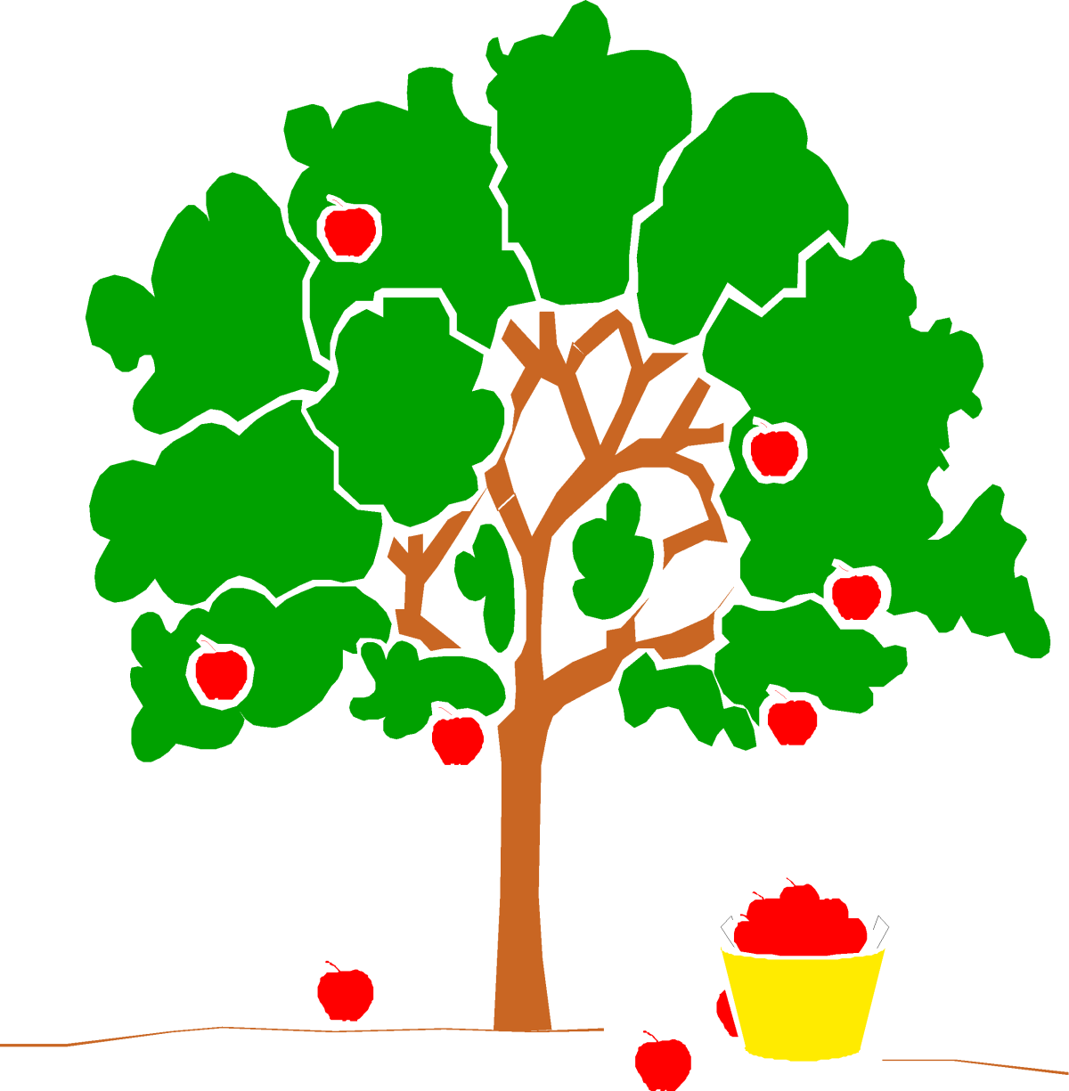 Яблонька рисунок