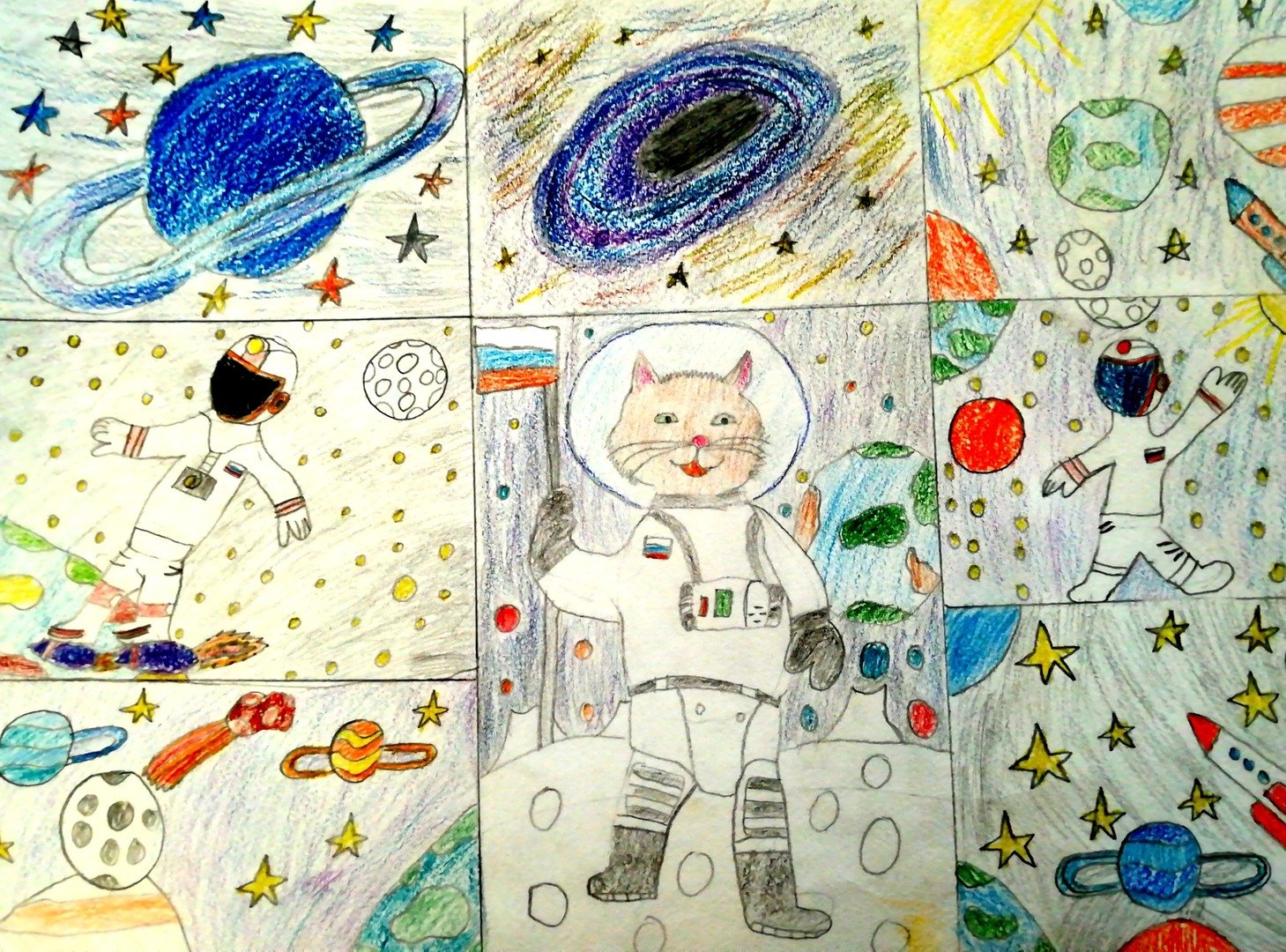 Рисуем космос карандашами. Рисунок на тему космос. Детский рисунок на тему космос. Детские рисунки на тему космос. Рисунок на тему космические фантазии.