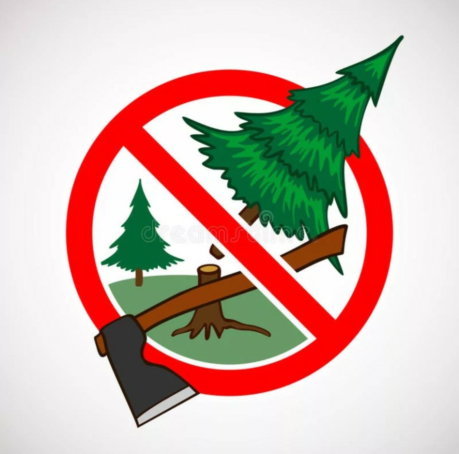 Охрана леса от вырубки. Знак вырубка леса запрещена. Нельзя рубить деревья. Не рубите деревья. Не вырубайте деревья.