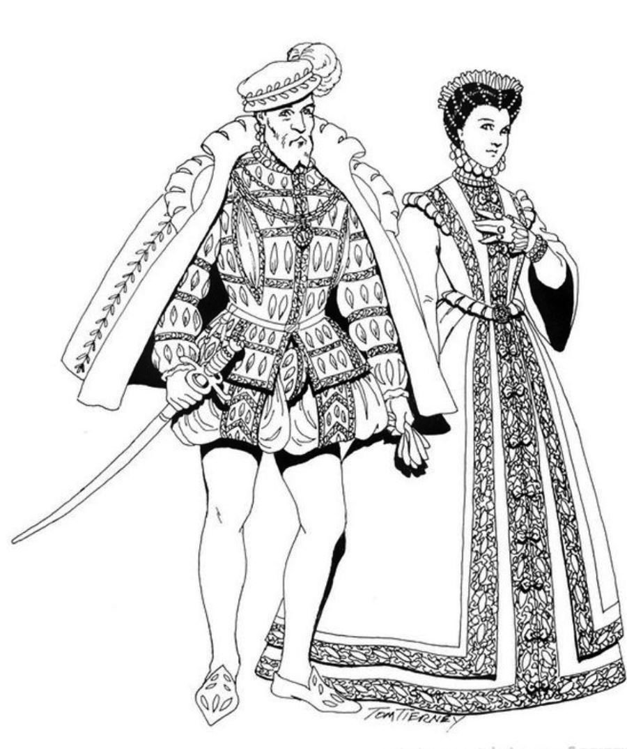 Рисунок исторический костюм