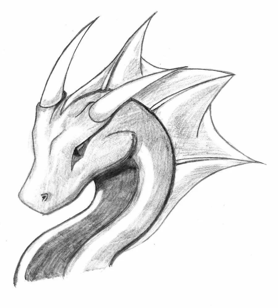 Самые легкие рисунки драконов