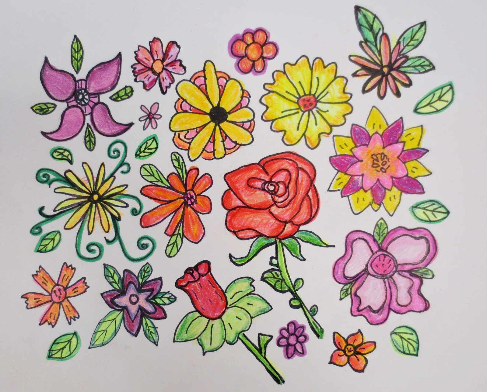 Цветной цветок нарисованный. Рисунки для срисовки цветы цветные. Цветы для срисовки разноцветные. Цветы цветными карандашами для срисовки. Рисунки красивых цветов разноцветных.