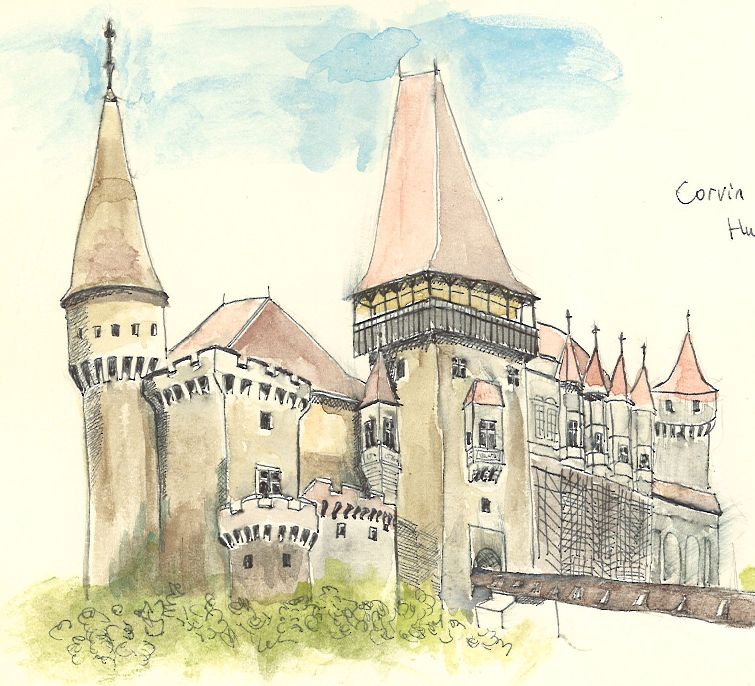 Старая крепость рисунок город. Бендерская крепость рисуночек. Замок рисунок. Замок карандашом. Средневековый замок рисунок.