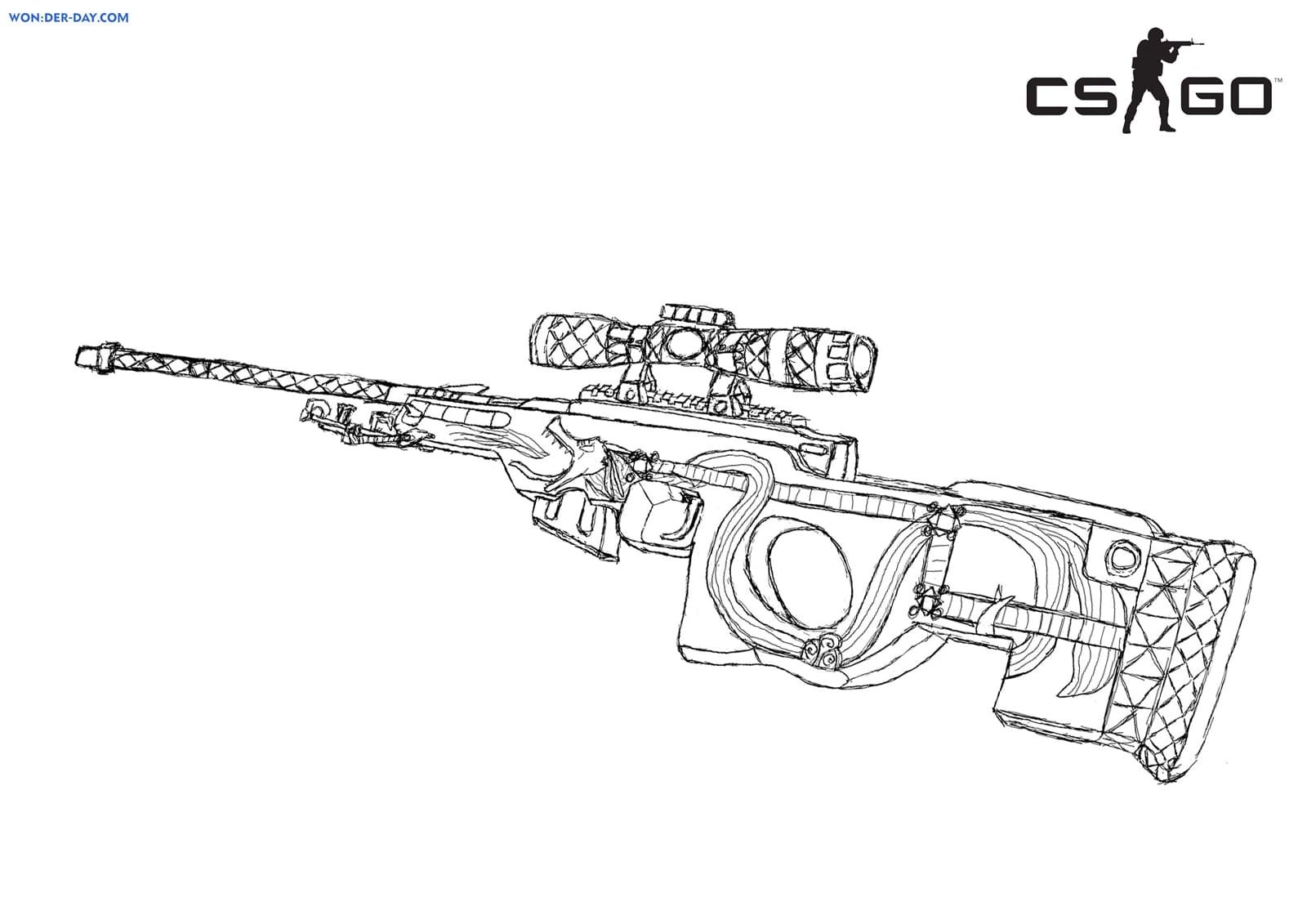 снайперская винтовка awp чертеж фото 53
