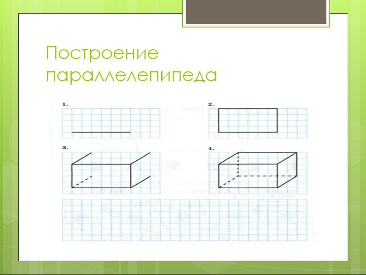 На рисунке изображены два прямоугольных параллелепипеда. Как начертить прямоугольный параллелепипед 5 класс. Начертить прямоугольный параллелепипед 5 класс математика. Рисунок прямоугольного параллелепипеда 5 класс. Построение прямоугольного параллелепипеда 5 класс.