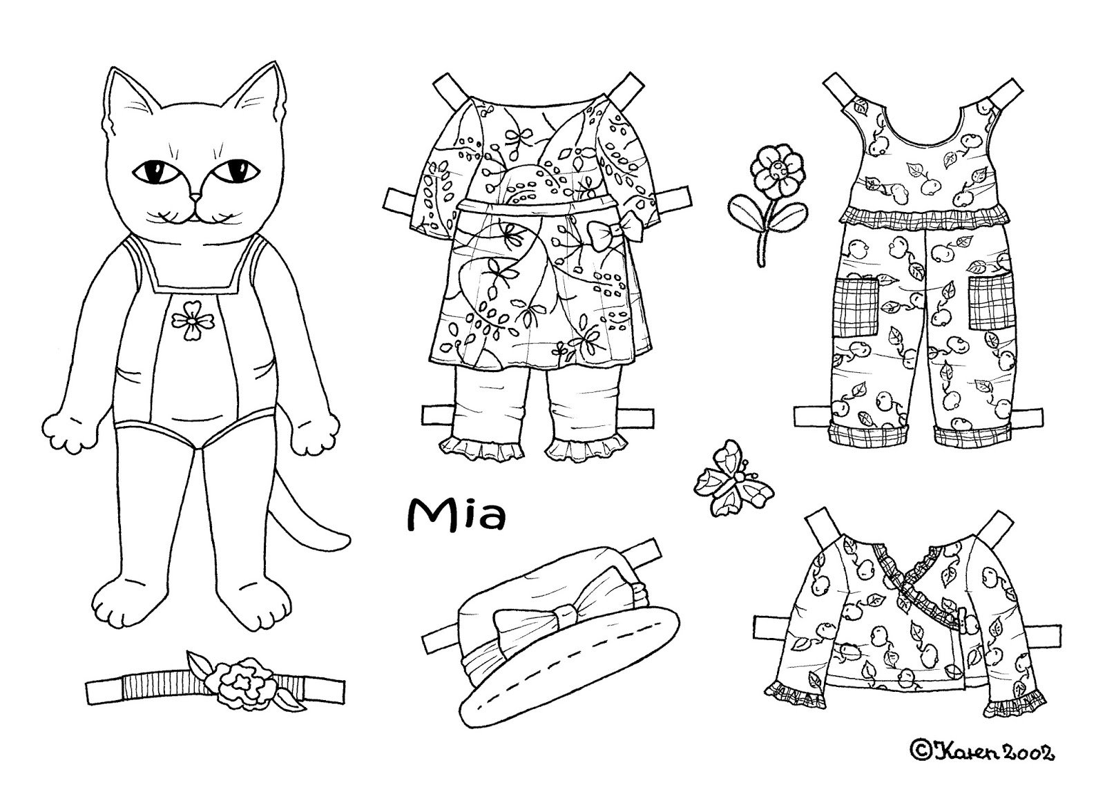 Раскраска милых котиков с одеждой. Бумажная одежда для бумажного котика. Одежда длабумажново котека. Кот с одеждой раскраска. Раскраска кошечка с одеждой.