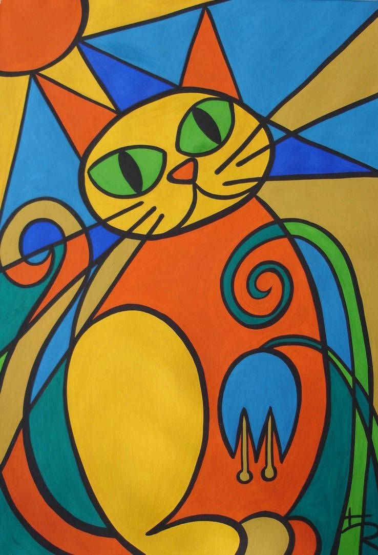 Кот мозаика рисунок