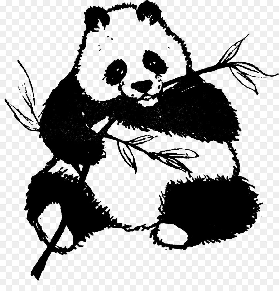 Панда контурный рисунок