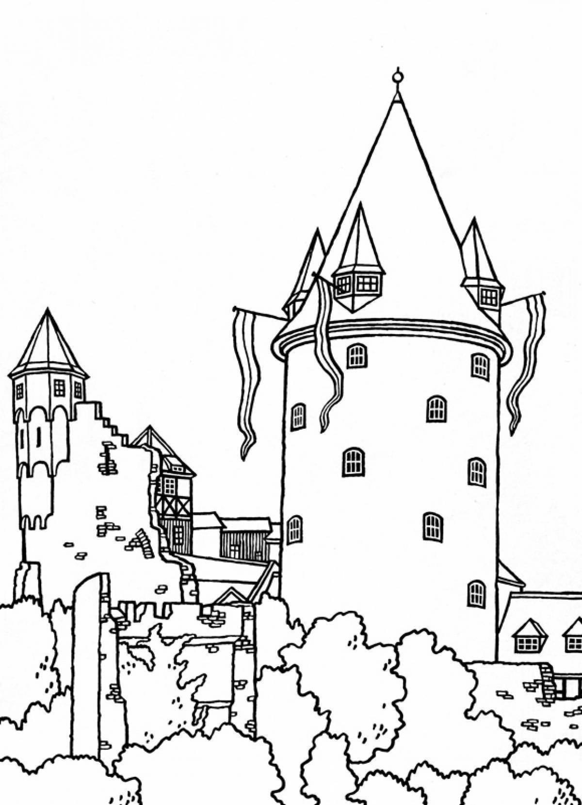 Рисунок старой крепости. Замок в романском стиле рисунок. Раскраска замок. Старинный замок раскраска. Замок раскраска для детей.