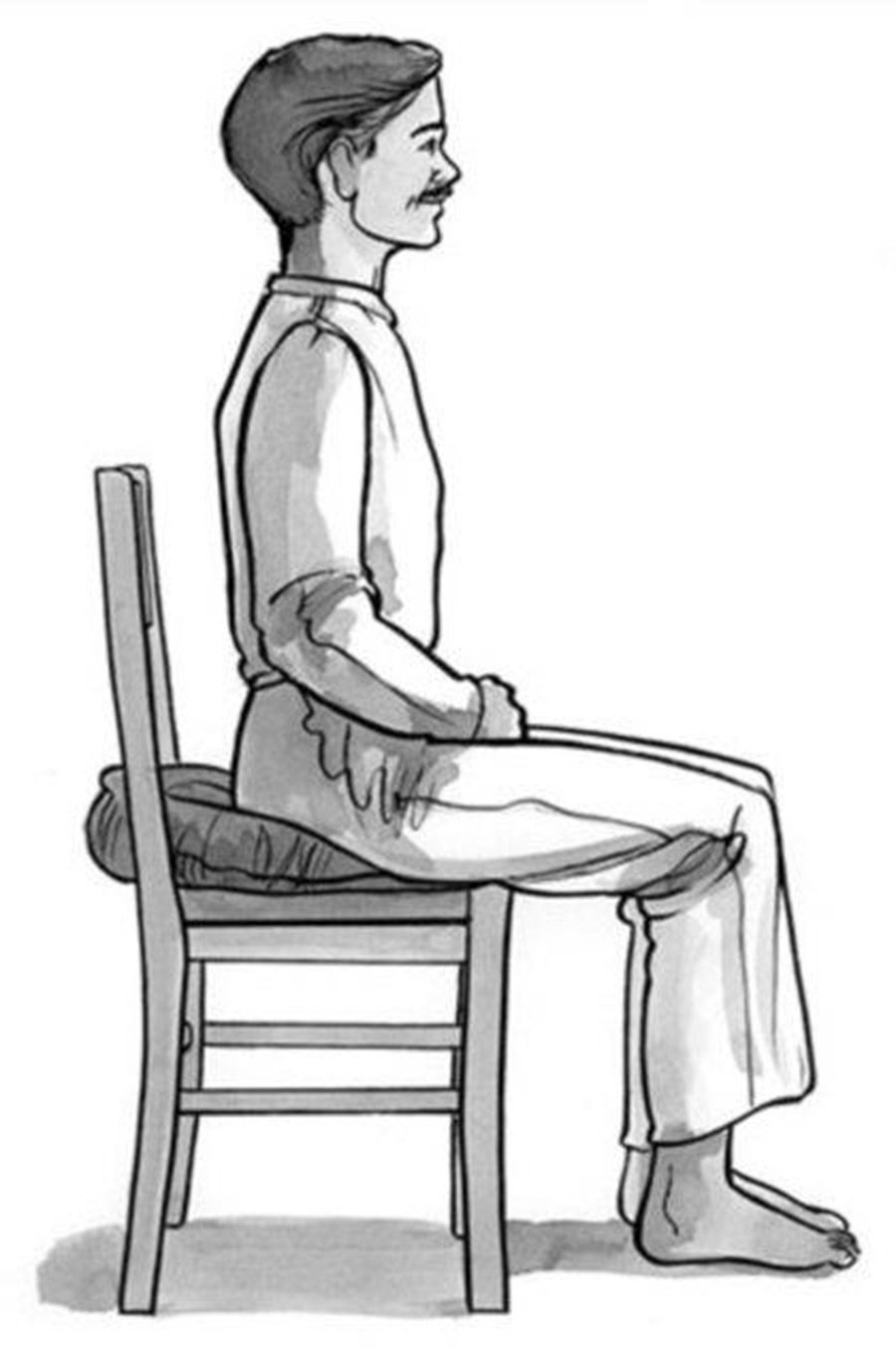 Человек на стуле боком рисунок - 45 фото