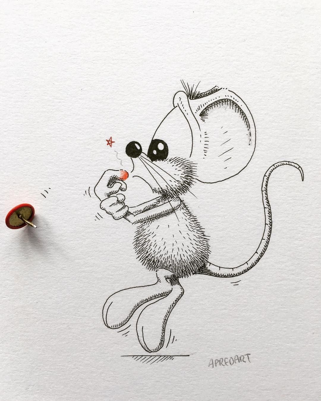 Мышь маркером