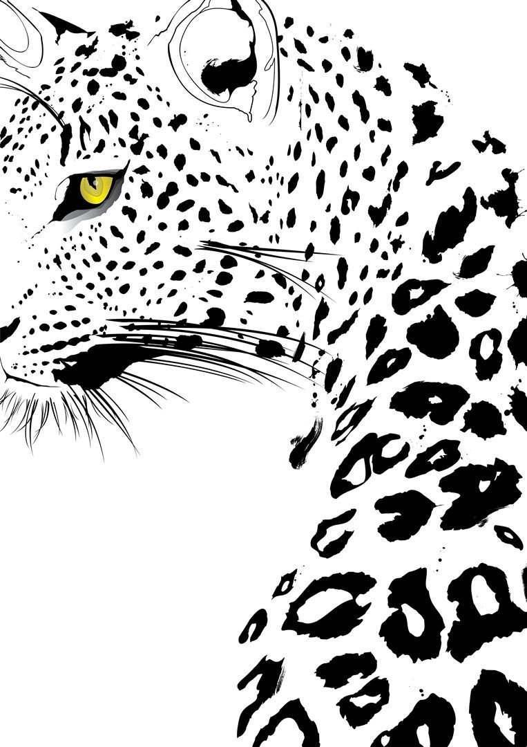 Векторный рисунок леопард - 59 фото