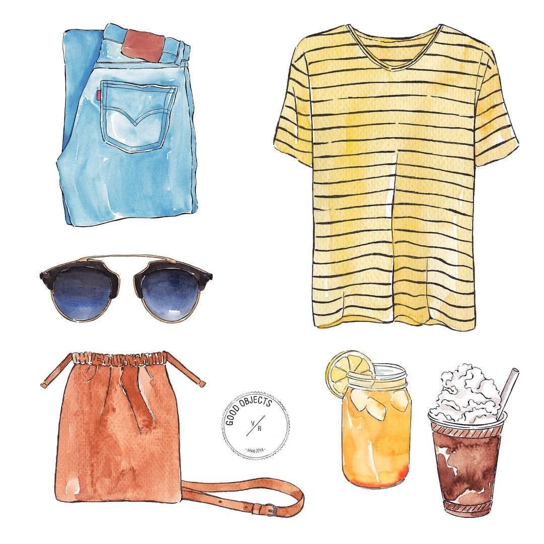 Good objects. Одежда рисунок. Нарисовать летнюю одежду. Эскиз летней одежды. Летняя одежда рисунок.