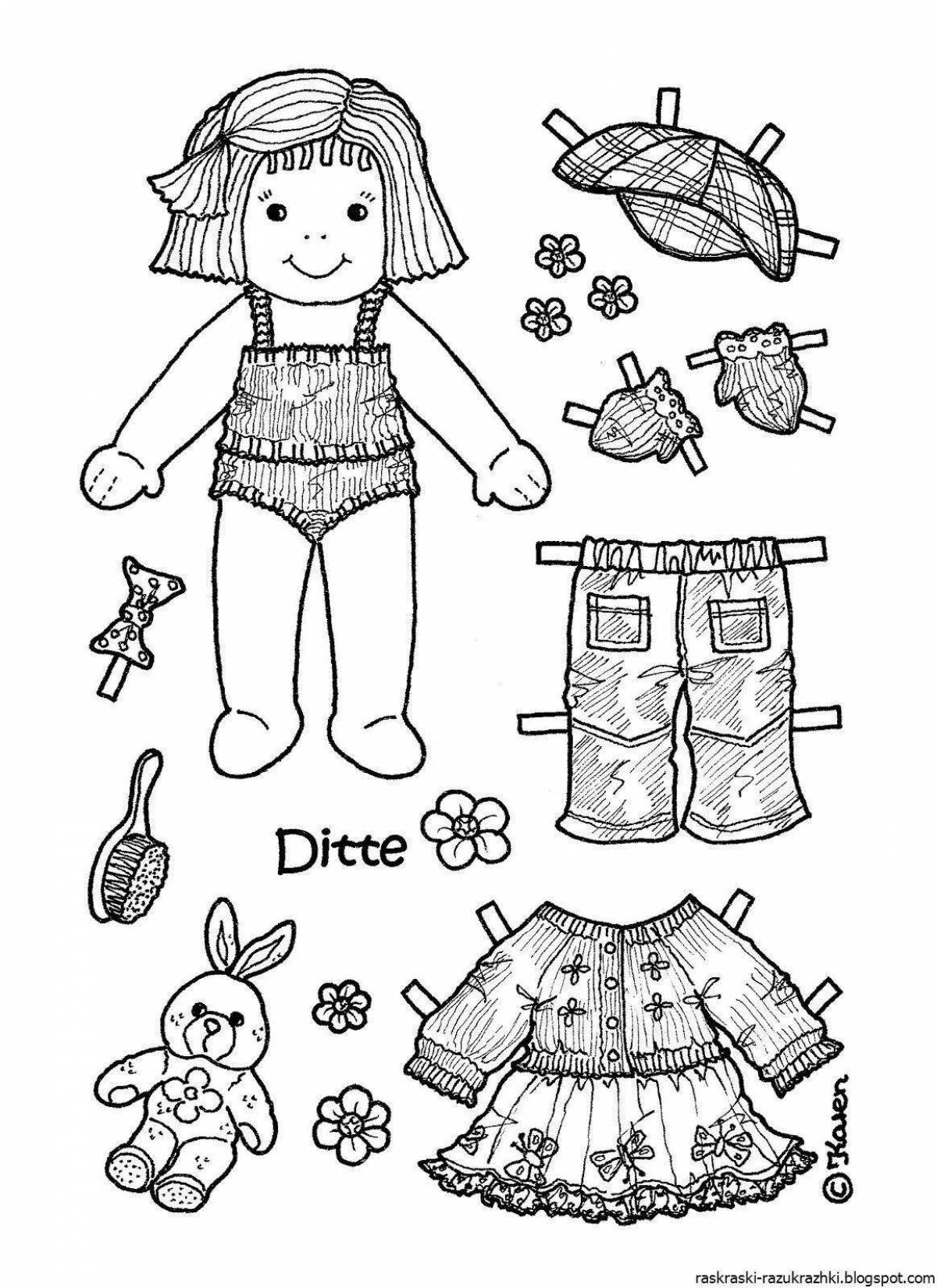 Распечатать большую куклу. Раскраски одевалки для девочек. Раскраска кукла с одеждой. Раскраски куклы с одеждой для вырезания. Бумажная кукла раскраска.