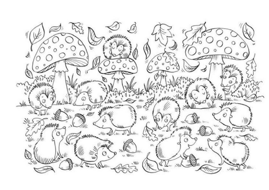Семья грибов рисунок