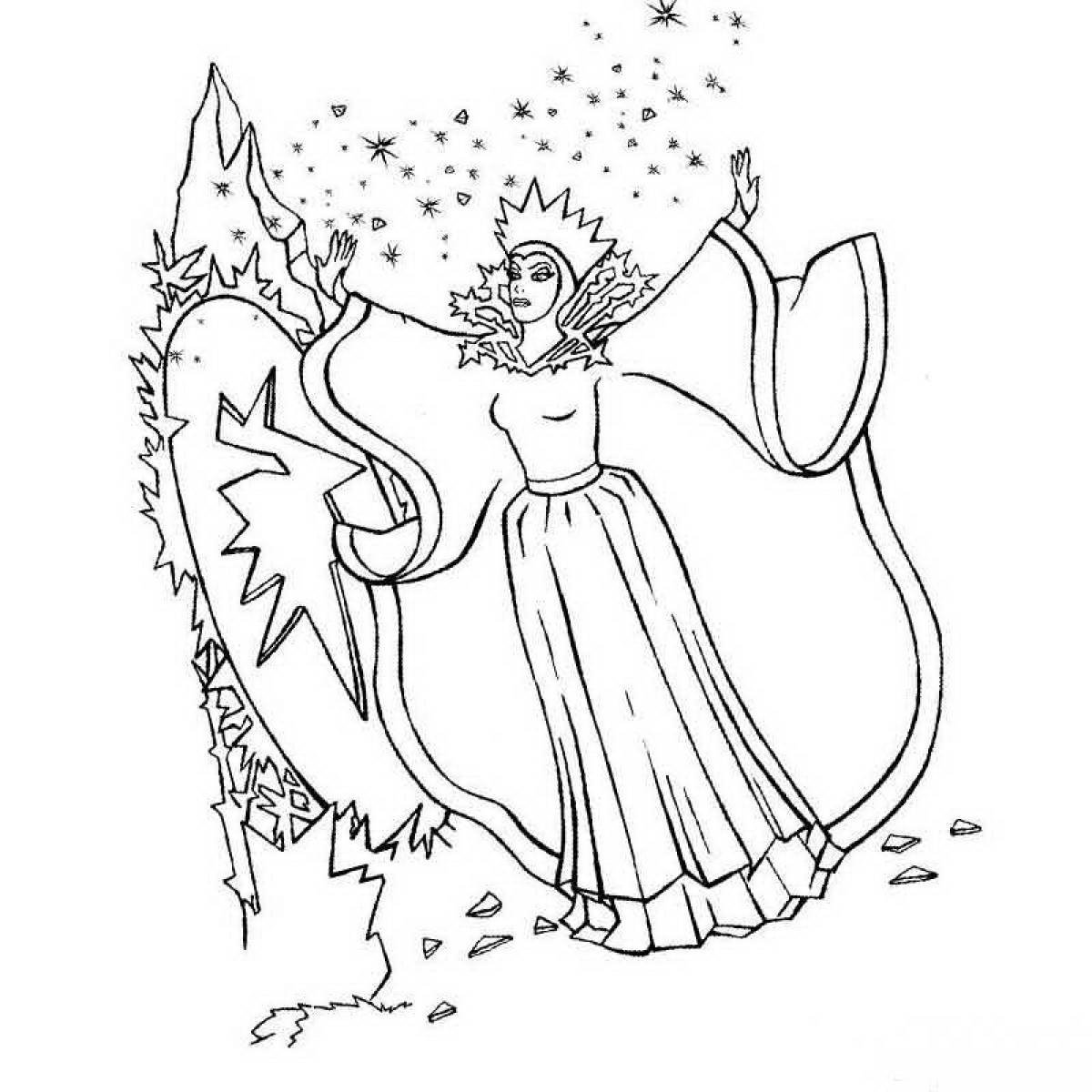Нарисовать иллюстрацию к сказке снежная королева. Раскраска Снежная Королева Хранители чудес. Снежная Королева 3 раскраска.