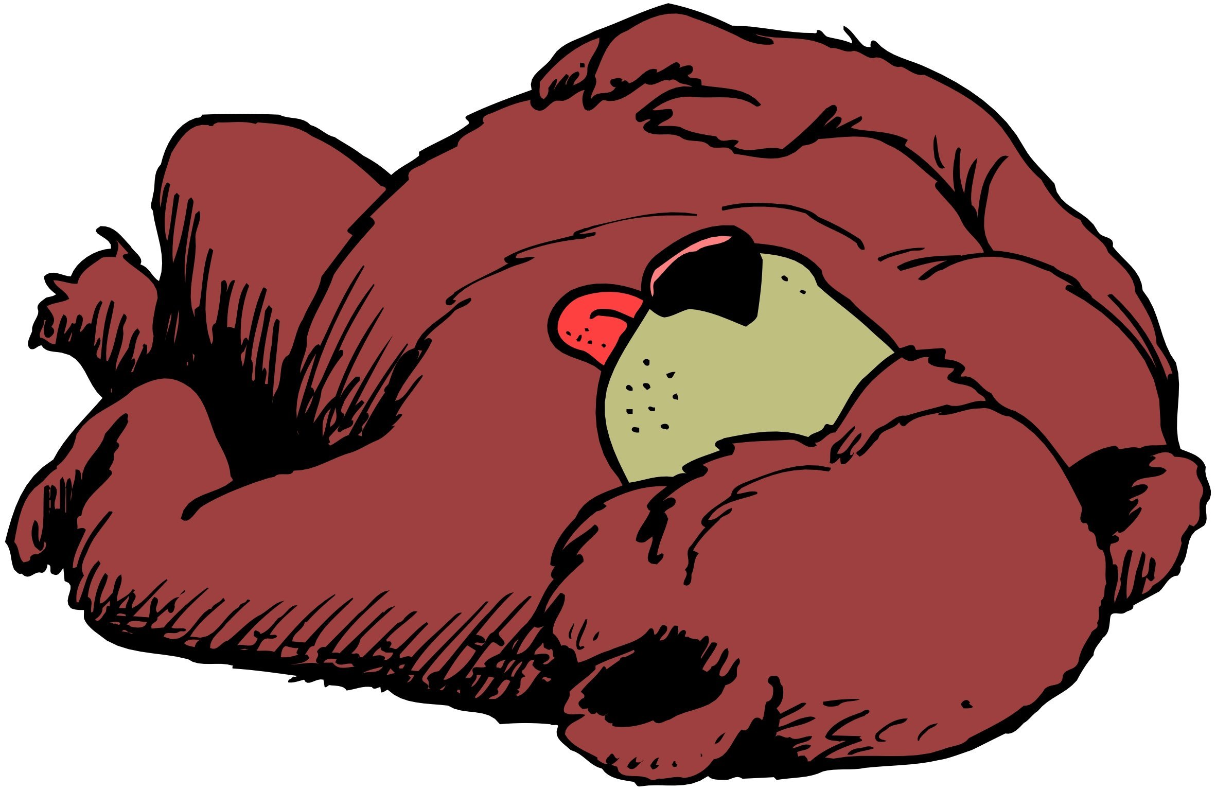 Мишка лег спать. Спящий медведь. Сонный медведь.