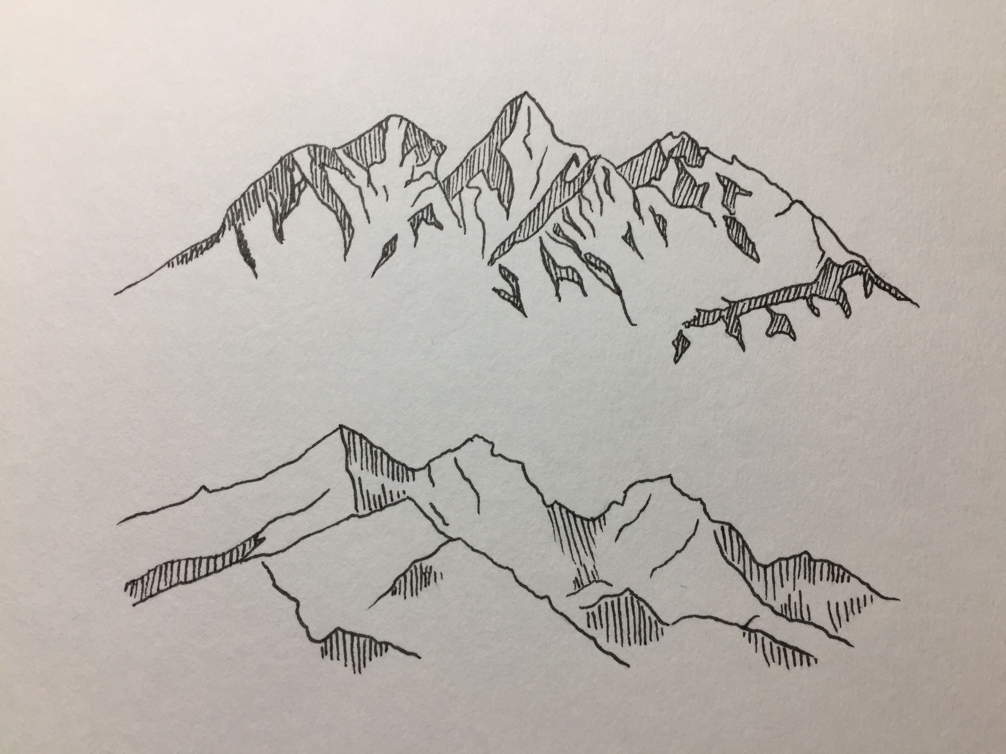 Главная мысль легкие горы. Тянь Шань рисунок. Тянь- Шань горы рисунок карандашом. Горы эскиз. Горы рисунок для детей.