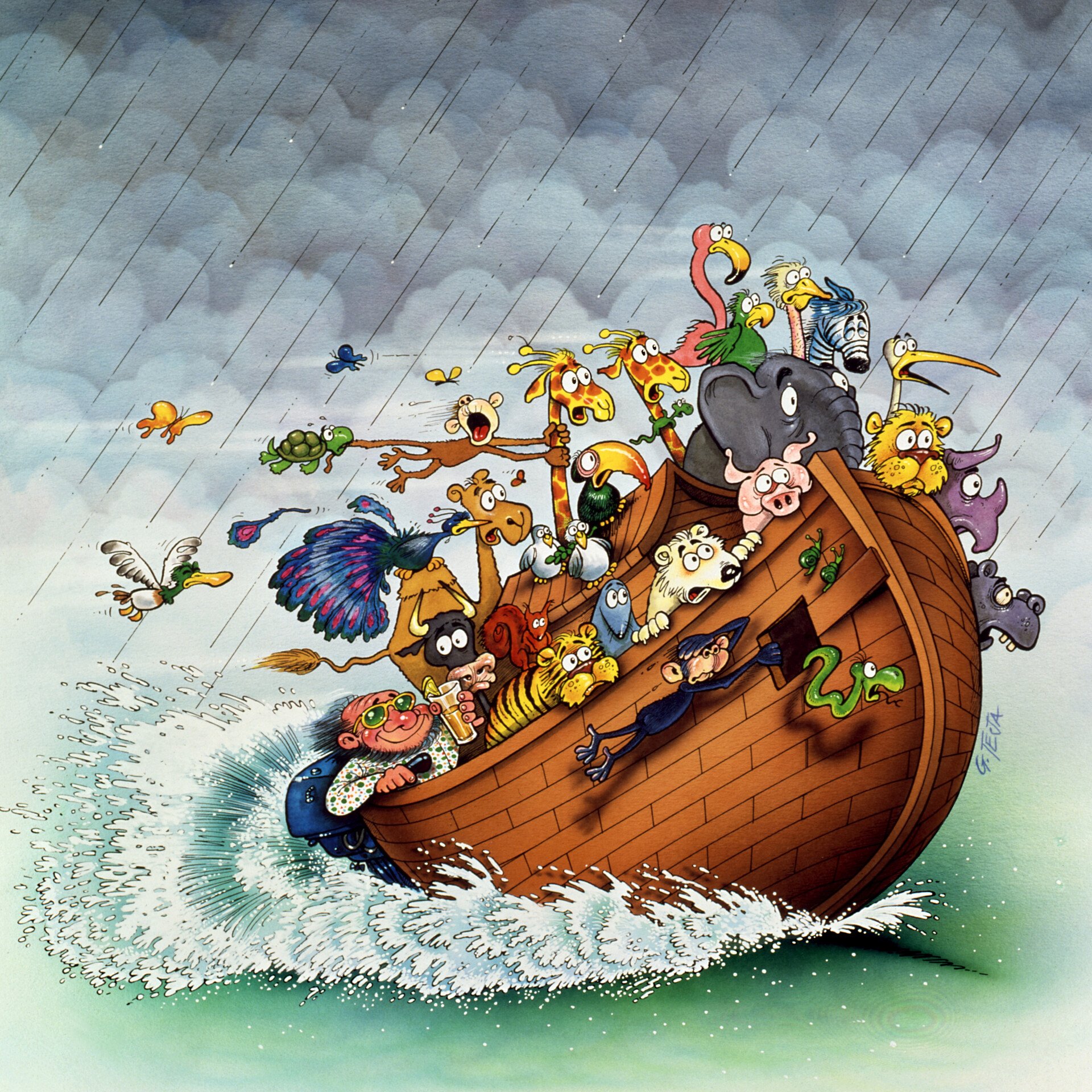 Песня где лодка. Ноев Ковчег 2007. Ноев Ковчег (Noah's Ark) 1928. Ноев Ковчег корабль. Смешной корабль.