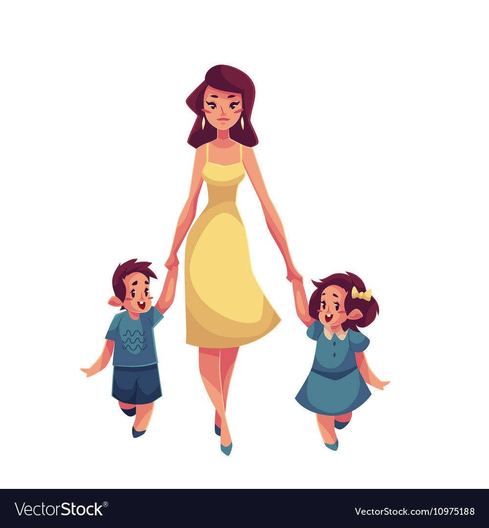 Дочка пошла в маму. Мультяшная мама с детьми. Мама с дочкой на белом фоне. Иллюстрация для детей мама и дочка. Мама с двумя дочками мультяшные.
