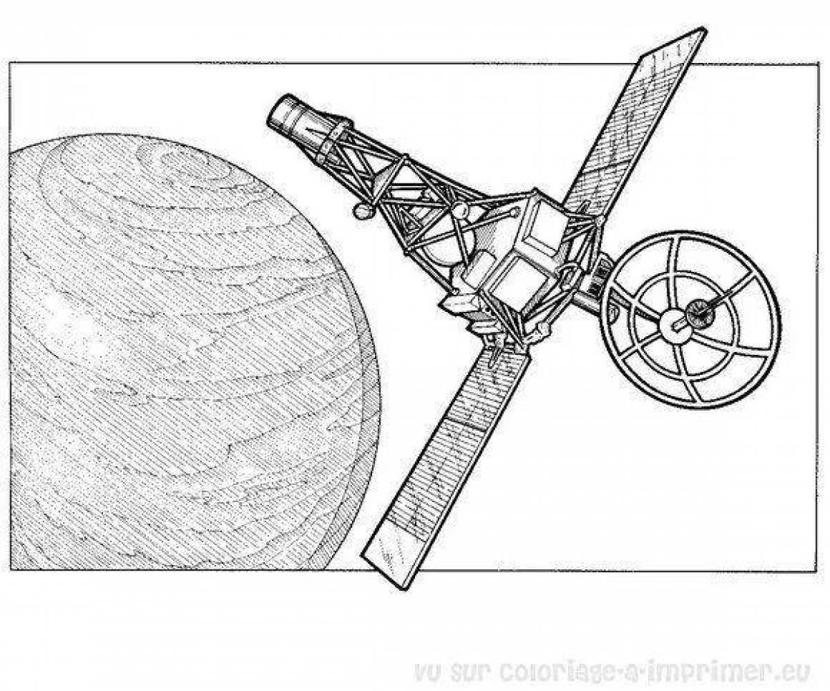 Первый спутник рисунок. Спутник раскраска. Космический Спутник раскраска. Космические аппараты. Раскраска. Космический аппарат рисунок.