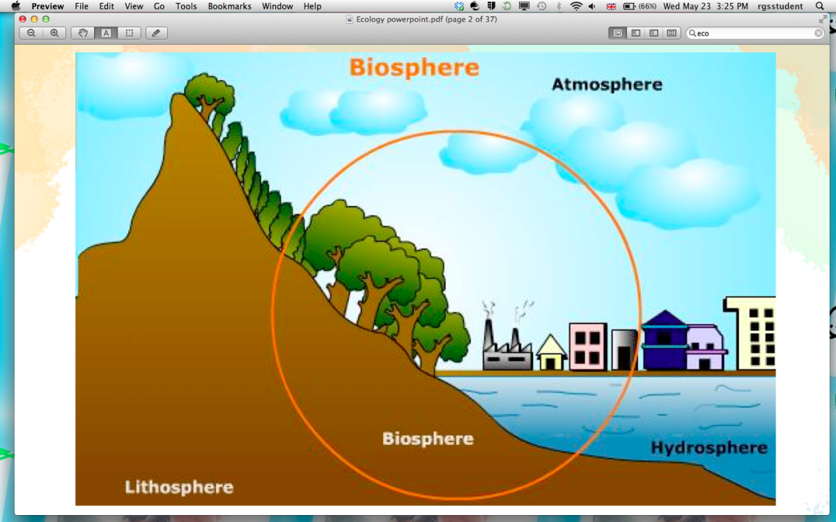 Рисунок человек часть биосферы
