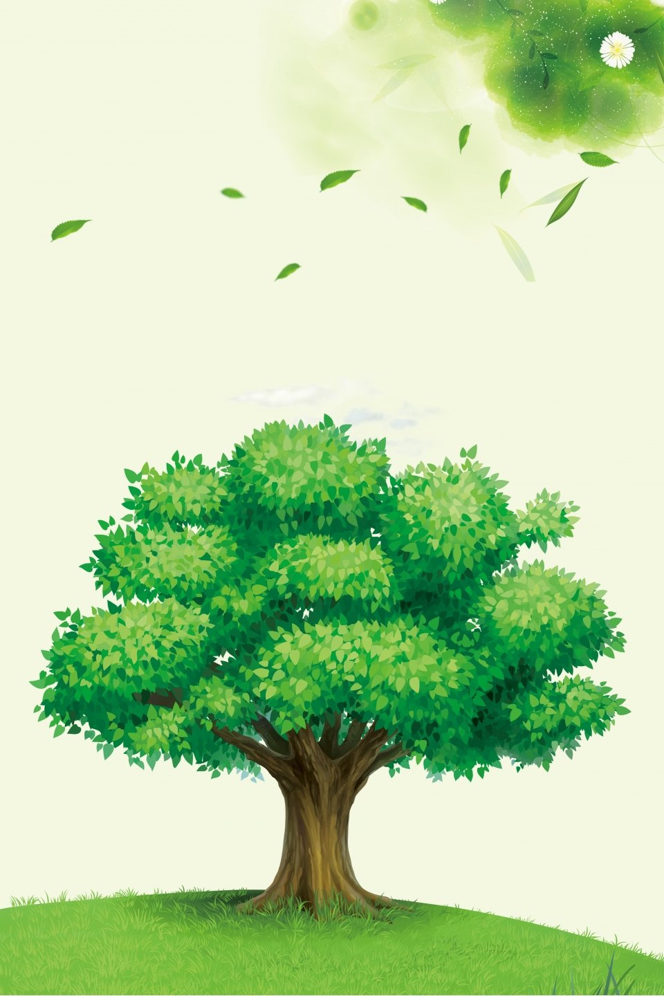 Зеленое дерево рисунок