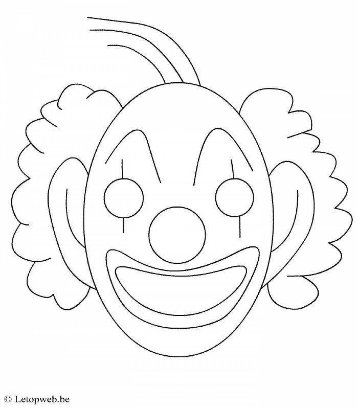 Рисование маска клоуна. Клоун раскраска. Голова клоуна раскраска.