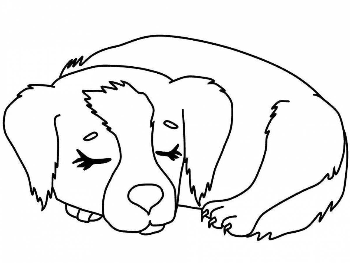 Собака с щенками рисунок