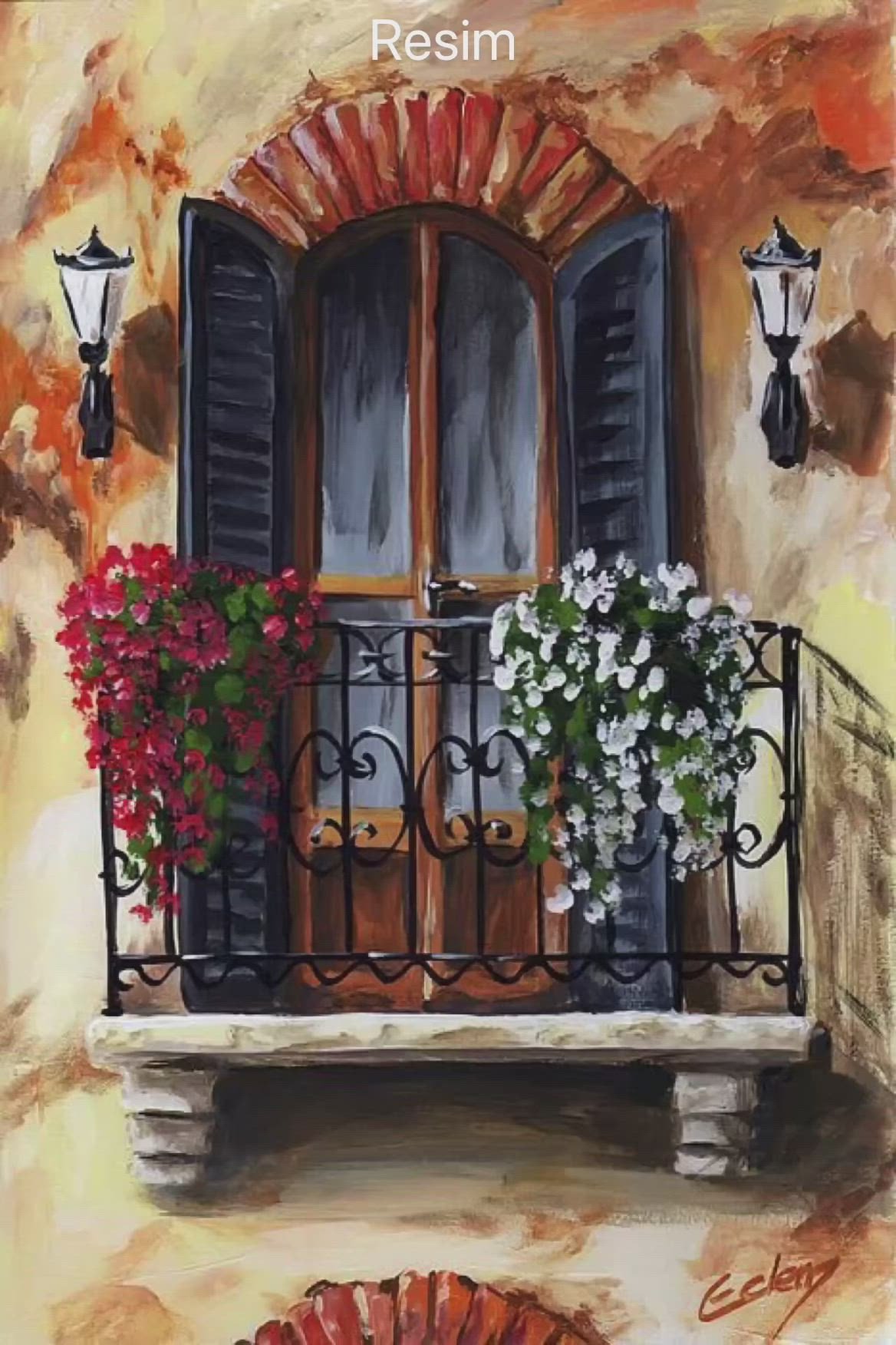 Картина на балконе. Balcony ot Cremona художник цветы. Балкон с цветами акварель. Окно с цветами акварель. Живописное окно.