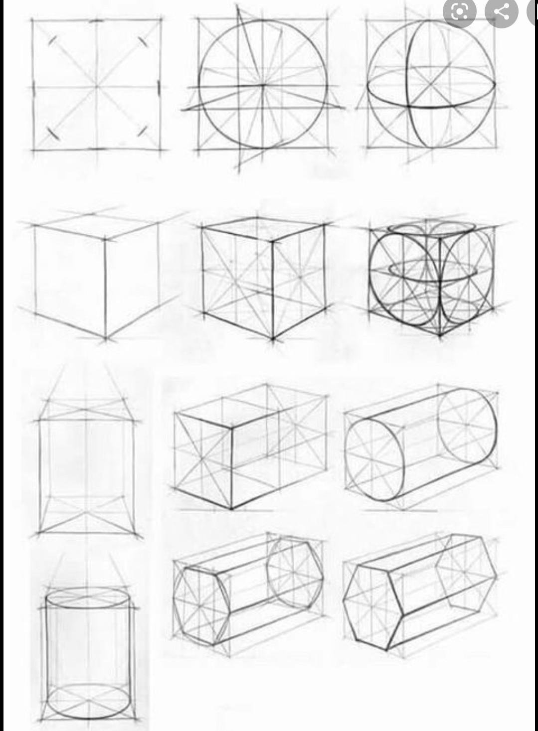 геометрические фигуры картинки карандашом