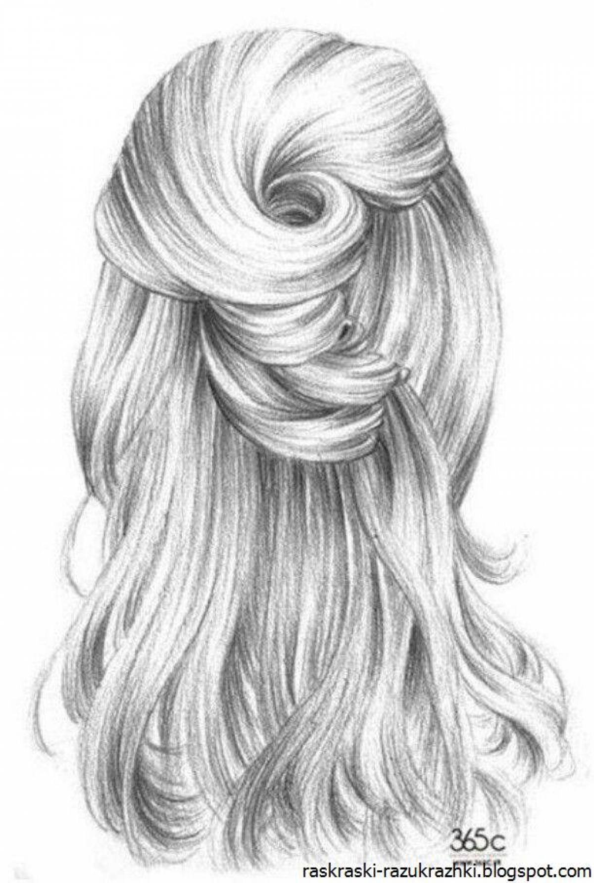 Красивые рисунки волос. Эскиз прически. Прически карандашом. Длинные волосы карандашом. Красивые волосы карандашом.