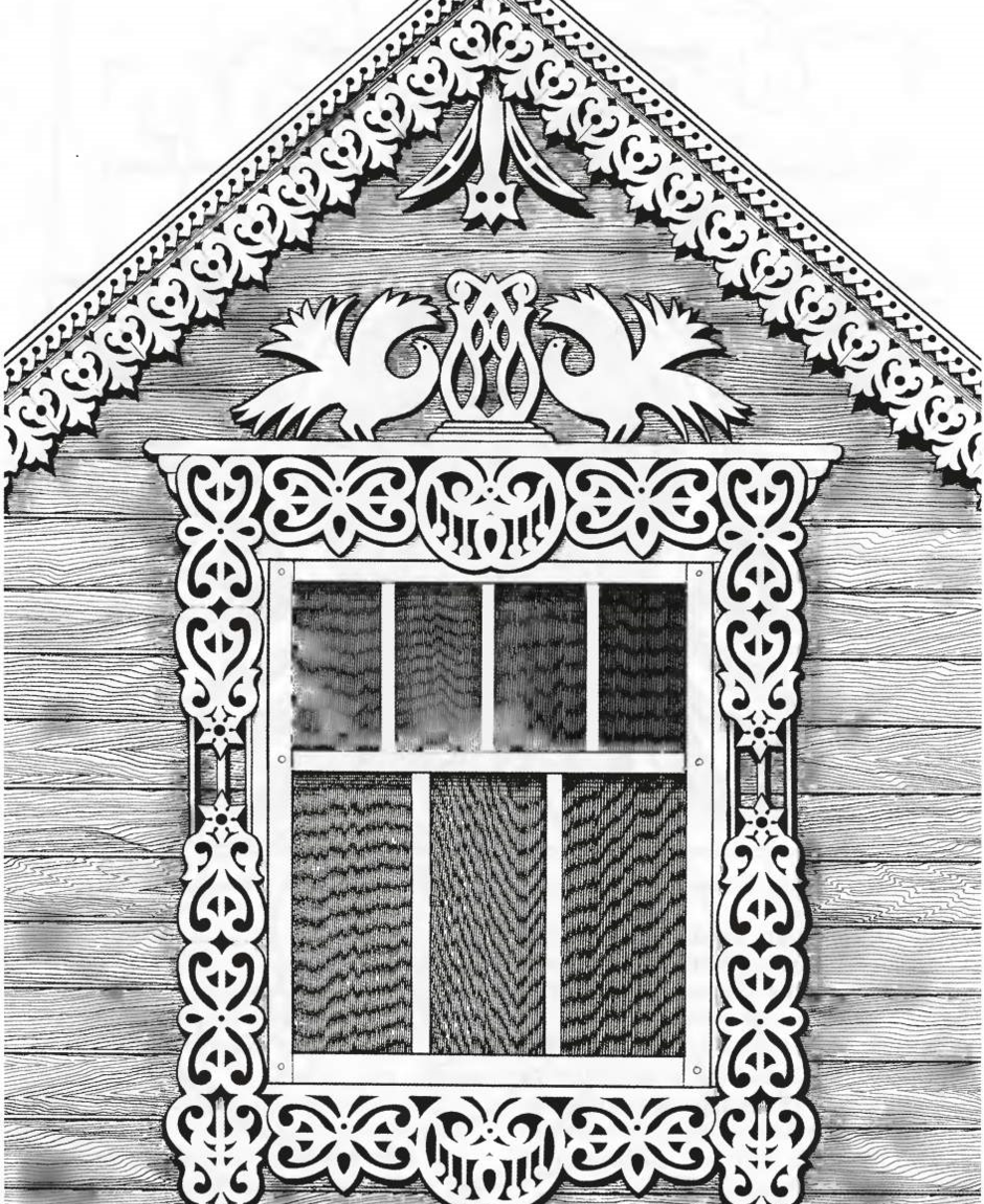 Деревянные резные украшения для фасада и крыши дома