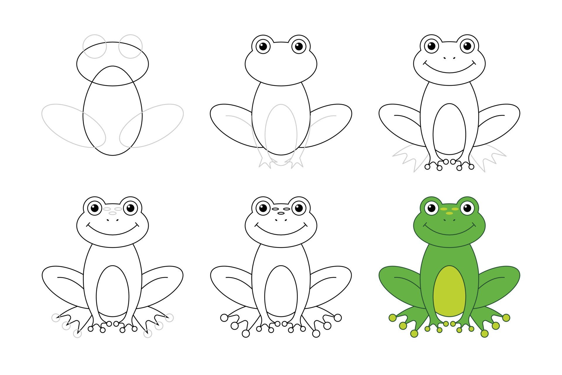 картинки для срисовки легкие лягушки милые