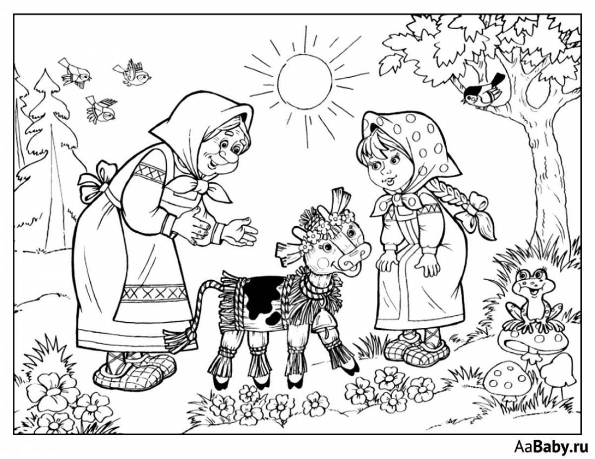 Русские народные сказки рисунки карандашом
