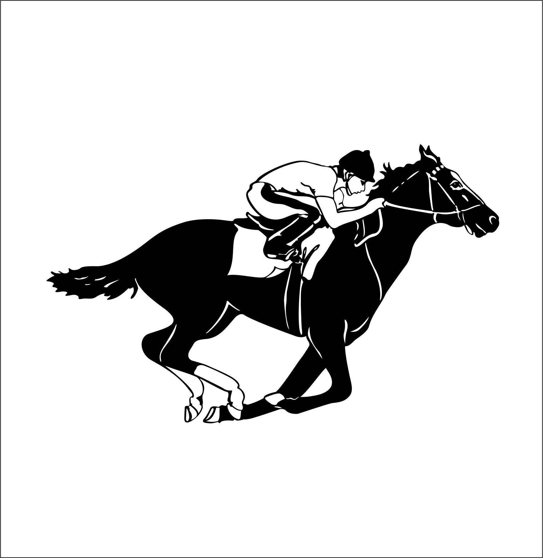 Знак конюшни. Символ конного спорта. Силуэт наездника на лошади. Символ лошади. Скачки Векторная.